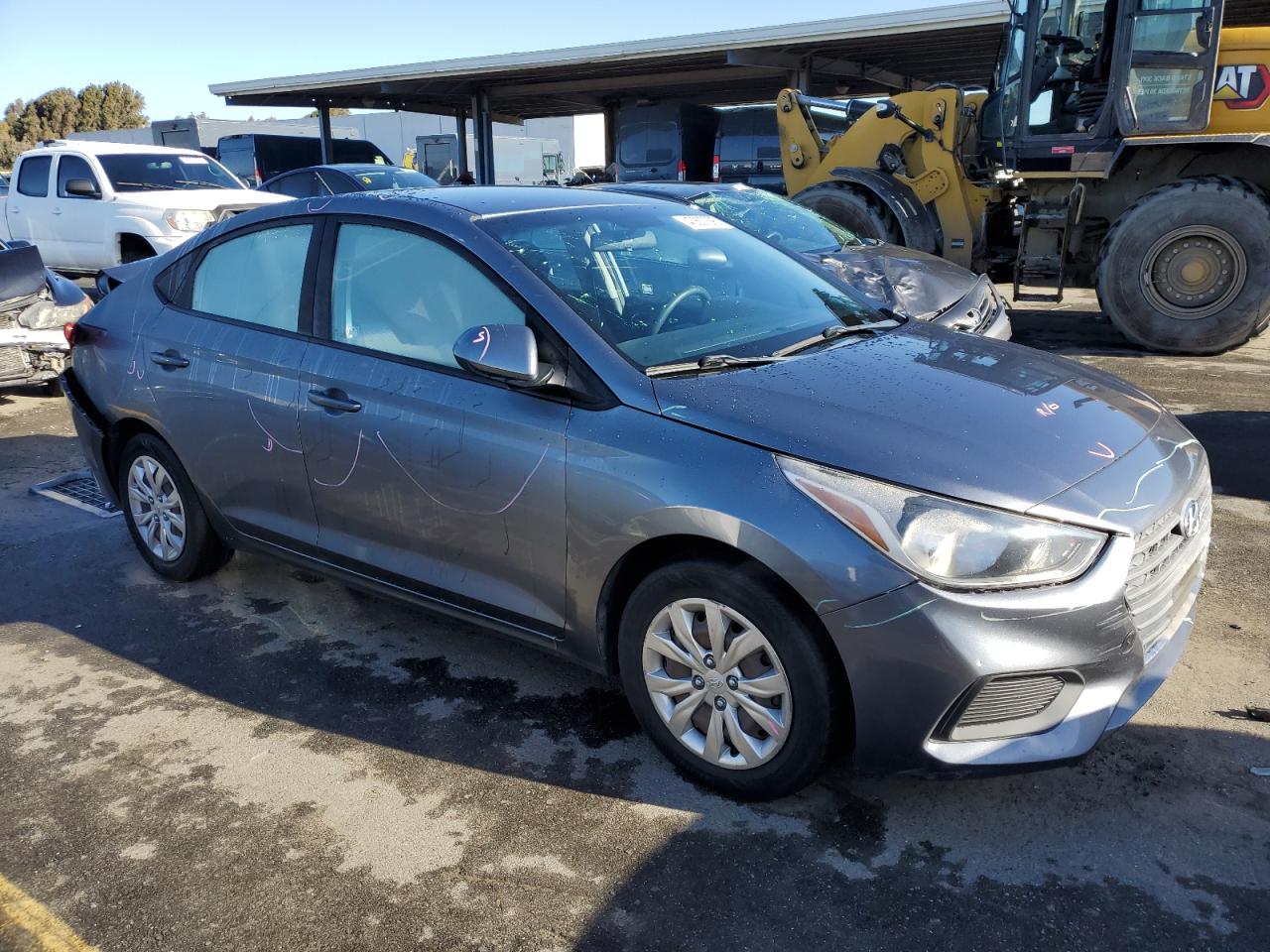 2018 Hyundai Accent VIN 3KPC24A33JE018279 Copart auction photo, rear end / front end damage thumbnail 4