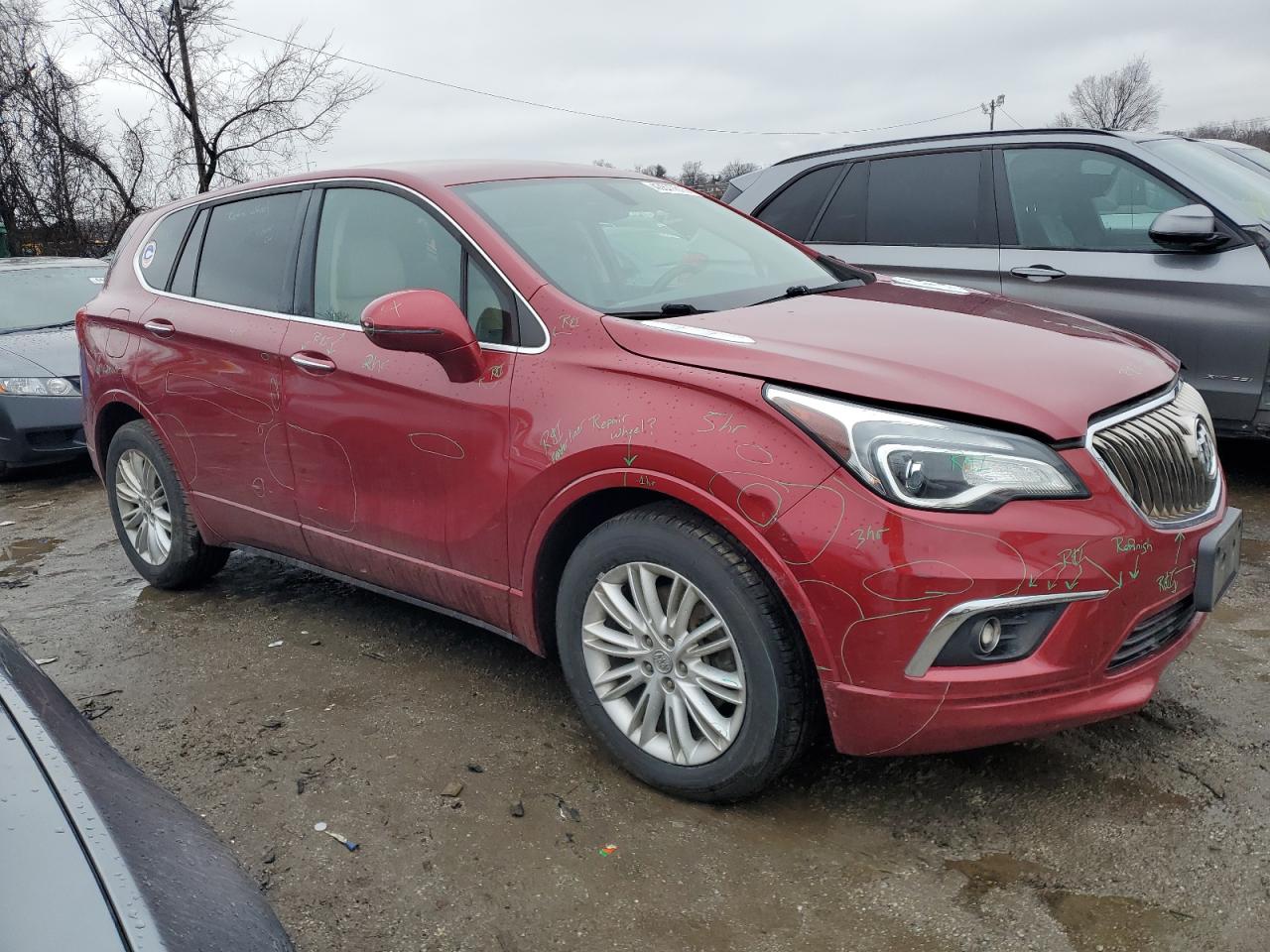 2017 Buick Envision VIN LRBFXASA2HD088487 Copart auction photo, all over / minor dent/scratches damage thumbnail 4