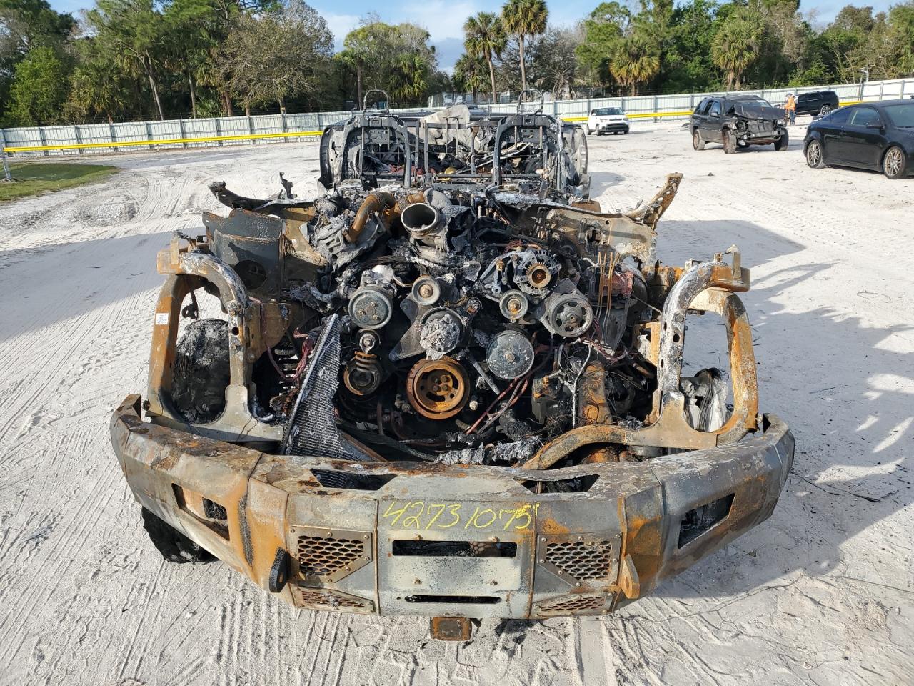 2017 Ford F250 VIN 1FT7W2BT5HEB36462 Copart auction photo, burn damage thumbnail 5