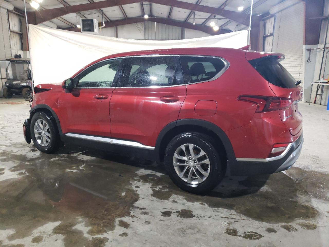 2019 Hyundai Santa Fe VIN 5NMS3CADXKH001758 Copart auction photo, front end / minor dent/scratches damage thumbnail 2