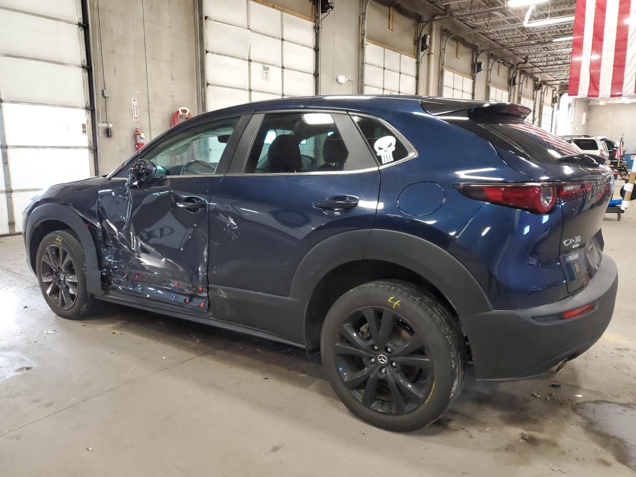 2021 Mazda CX-30 VIN 3MVDMBBL1MM255881 Copart auction photo, side / front end damage thumbnail 2