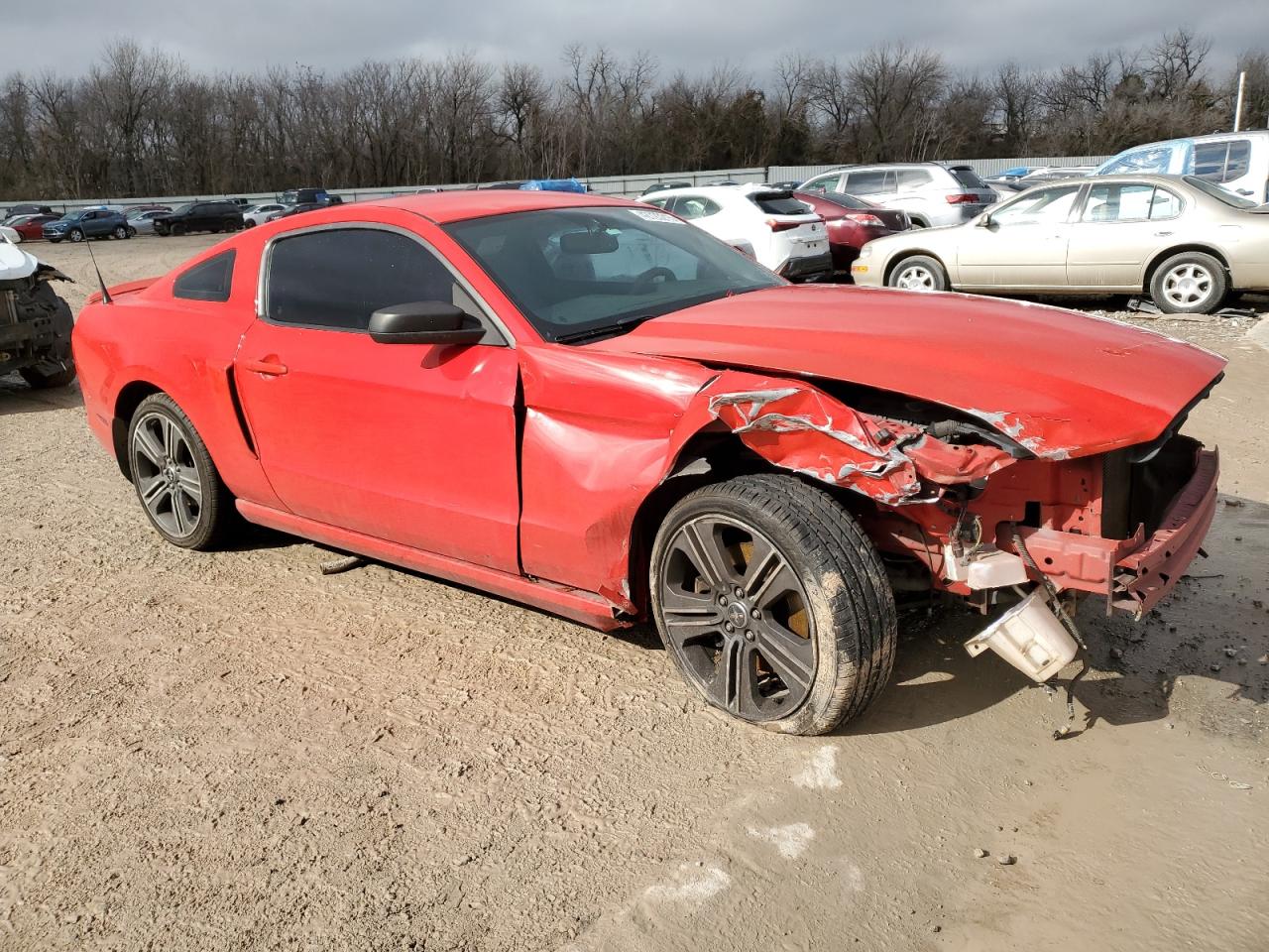 2014 Ford Mustang VIN 1ZVBP8AM7E5327202 Copart auction photo, front end / side damage thumbnail 4