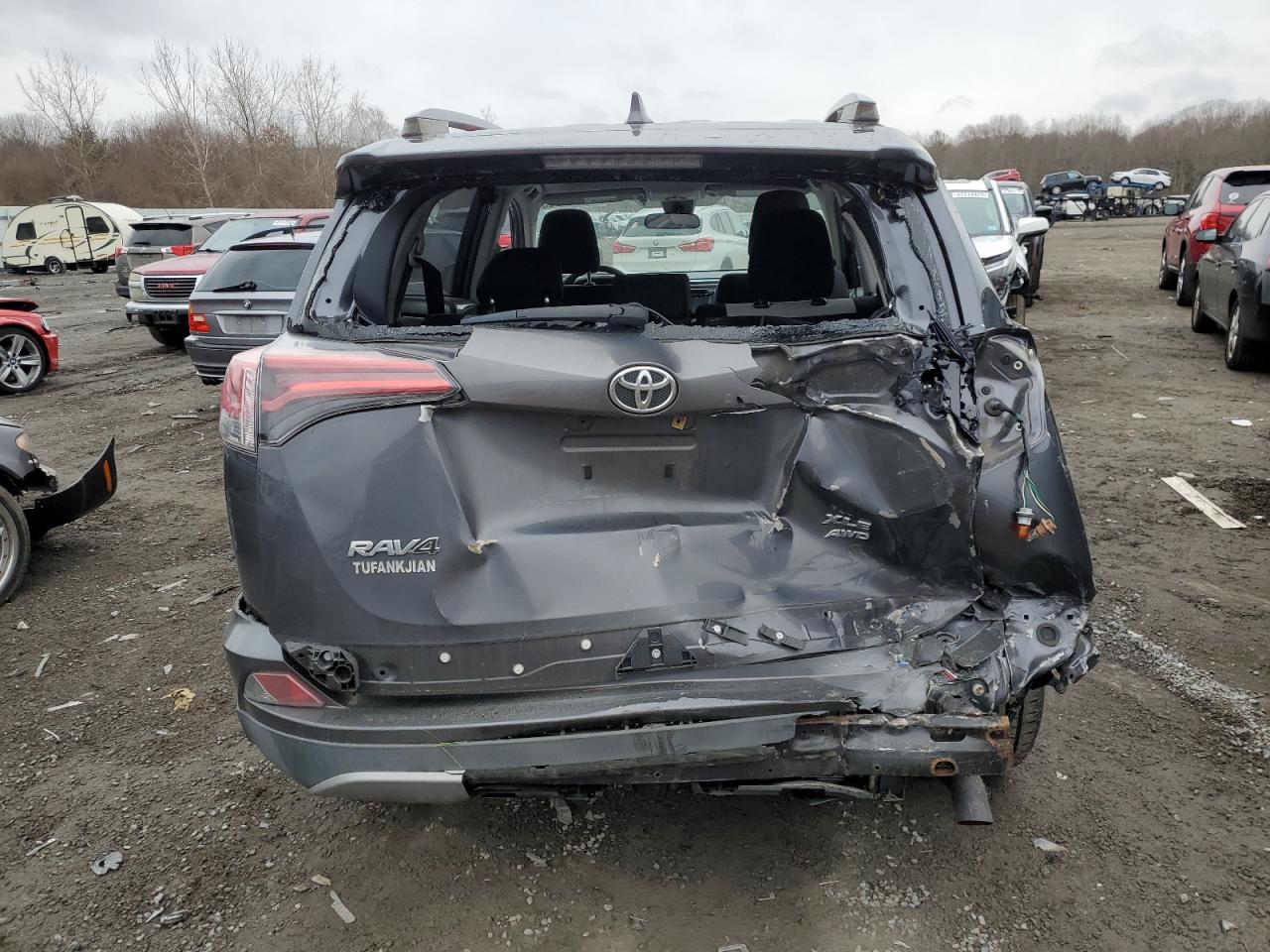 2017 Toyota RAV 4 VIN JTMRFREVXHD217820 Copart auction photo, rear end / side damage thumbnail 6