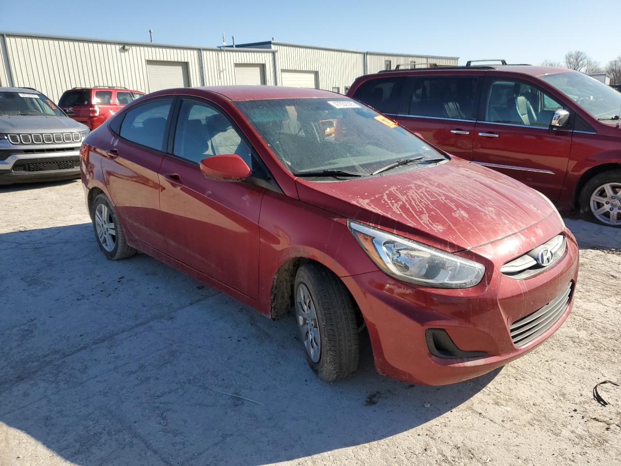 2017 Hyundai Accent VIN KMHCT4AE9HU378615 Copart auction photo, vandalism damage thumbnail 4