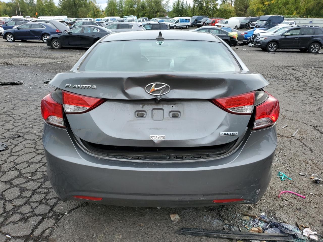 2013 Hyundai Elantra VIN 5NPDH4AE5DH414041 Copart auction photo, rear end damage thumbnail 6
