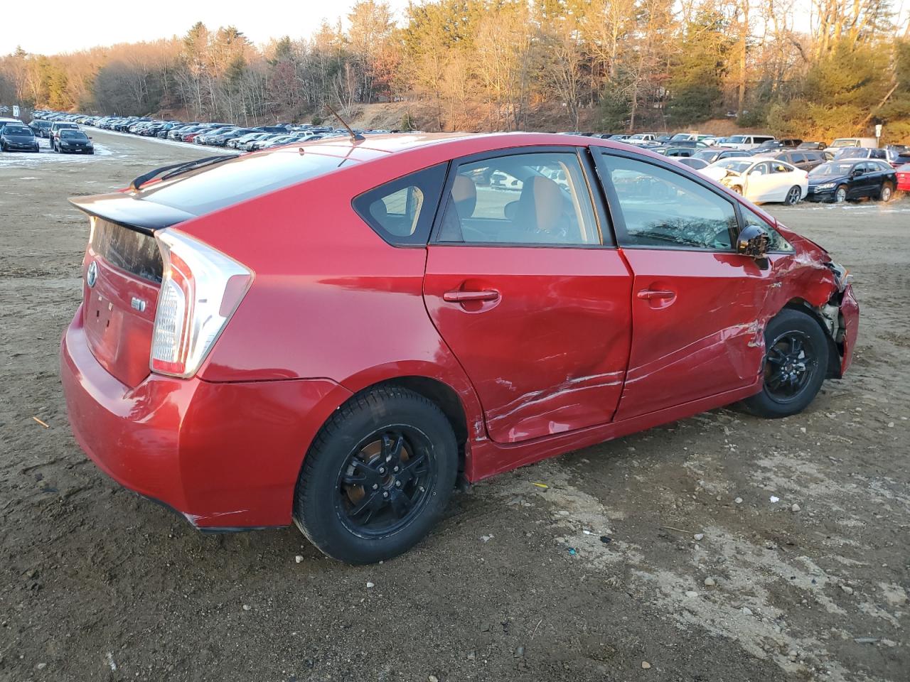 2013 Toyota Prius VIN JTDKN3DU6D1724817 Copart auction photo, side / front end damage thumbnail 3