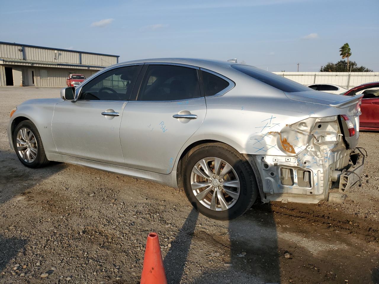 2014 Infiniti Q70 VIN JN1BY1AP1EM260378 Copart auction photo, rear end damage thumbnail 2