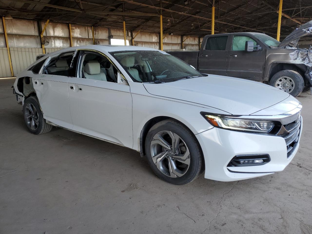 2018 Honda Accord VIN 1HGCV1F50JA076466 Copart auction photo, rear end / side damage thumbnail 4