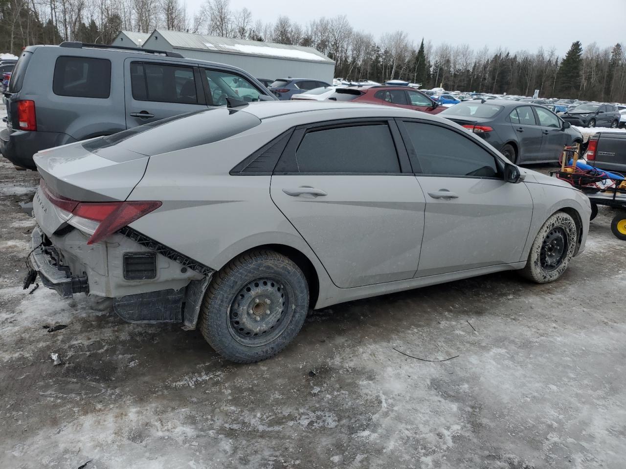 2021 Hyundai Elantra VIN KMHLM4AG2MU090301 Copart auction photo, rear end / side damage thumbnail 3