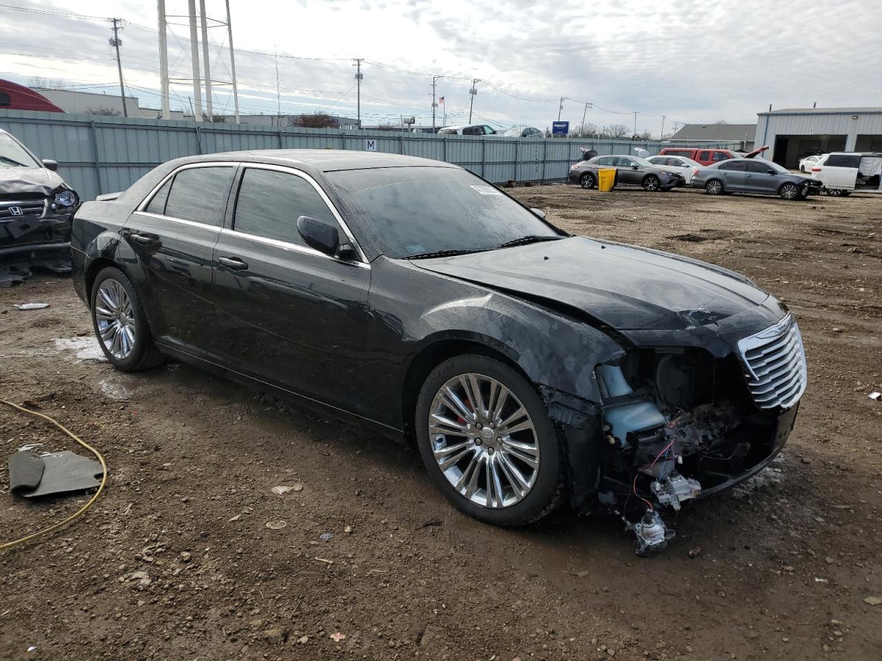2013 Chrysler 300 VIN 2C3CCAAG2DH504013 Copart auction photo, front end / side damage thumbnail 4