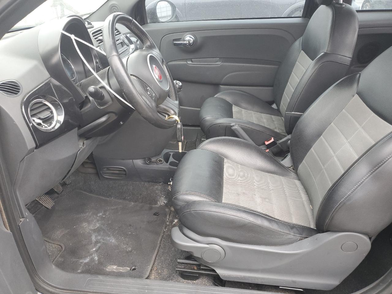 2012 Fiat 500 VIN 3C3CFFBR9CT351981 Copart auction photo, burn damage thumbnail 7