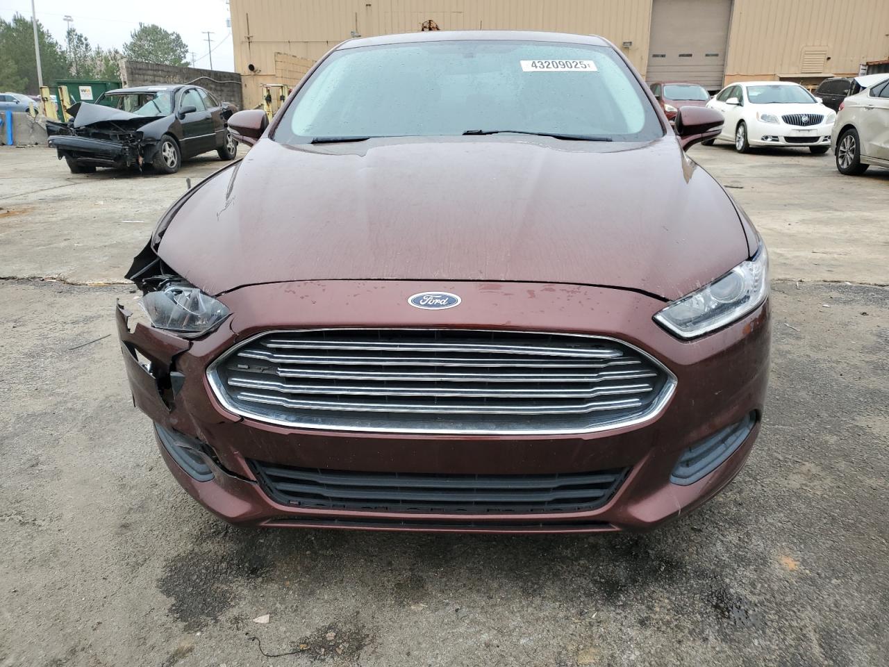 2016 Ford Fusion VIN 3FA6P0H72GR376805 Copart auction photo, front end / side damage thumbnail 5