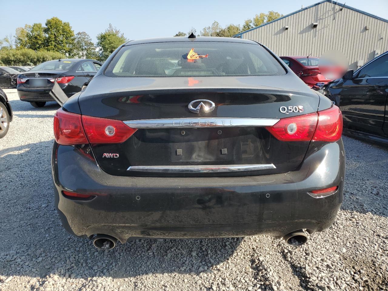 2014 Infiniti Q50 VIN JN1BV7AR7EM681647 Copart auction photo, front end damage thumbnail 6