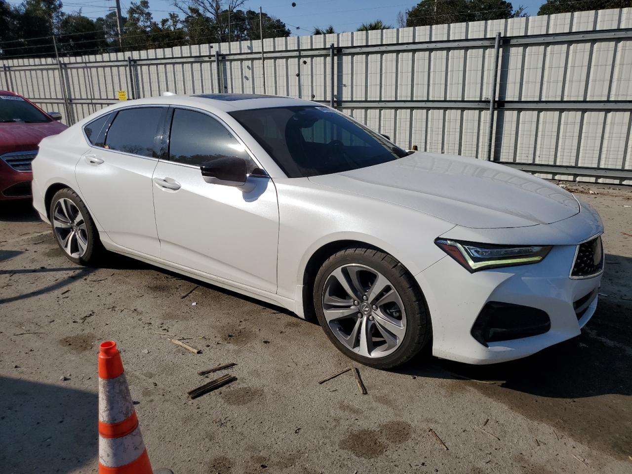 2021 Acura TLX VIN 19UUB5F61MA000935 Copart auction photo, rear end / side damage thumbnail 4