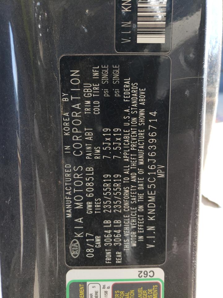 2018 KIA Sedona VIN KNDME5C16J6396714 Copart auction photo, undercarriage damage thumbnail 15
