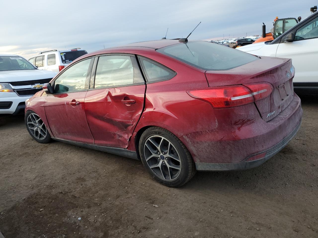 2017 Ford Focus VIN 1FADP3H20HL259902 Copart auction photo, side / undercarriage damage thumbnail 2