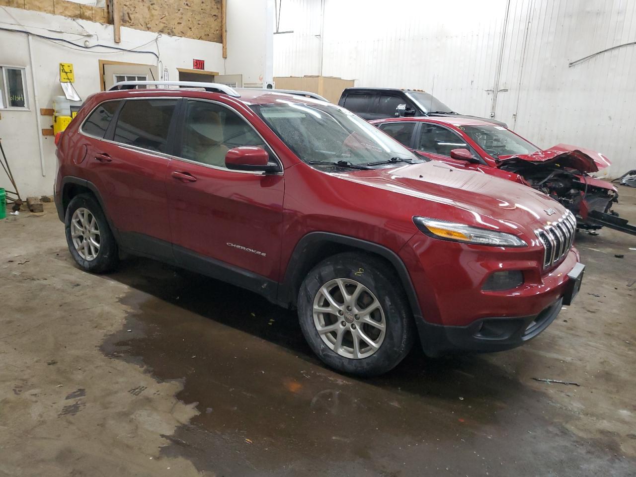 2015 Jeep Grand Cherokee VIN 1C4PJMCS5FW708539 Copart auction photo, front end / side damage thumbnail 4