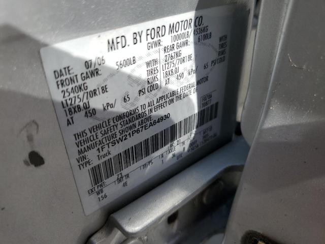 2007 Ford F250 VIN 1FTSW21P67EA64930 Copart auction photo, mechanical / minor dent/scratches damage thumbnail 12