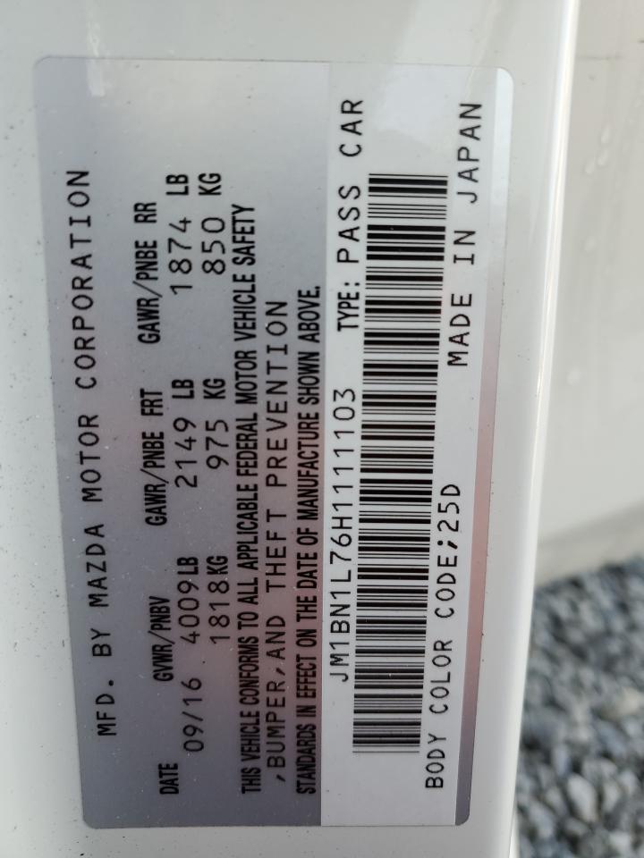 2017 Mazda 3 VIN JM1BN1L76H1111103 Copart auction photo, all over / mechanical damage thumbnail 14