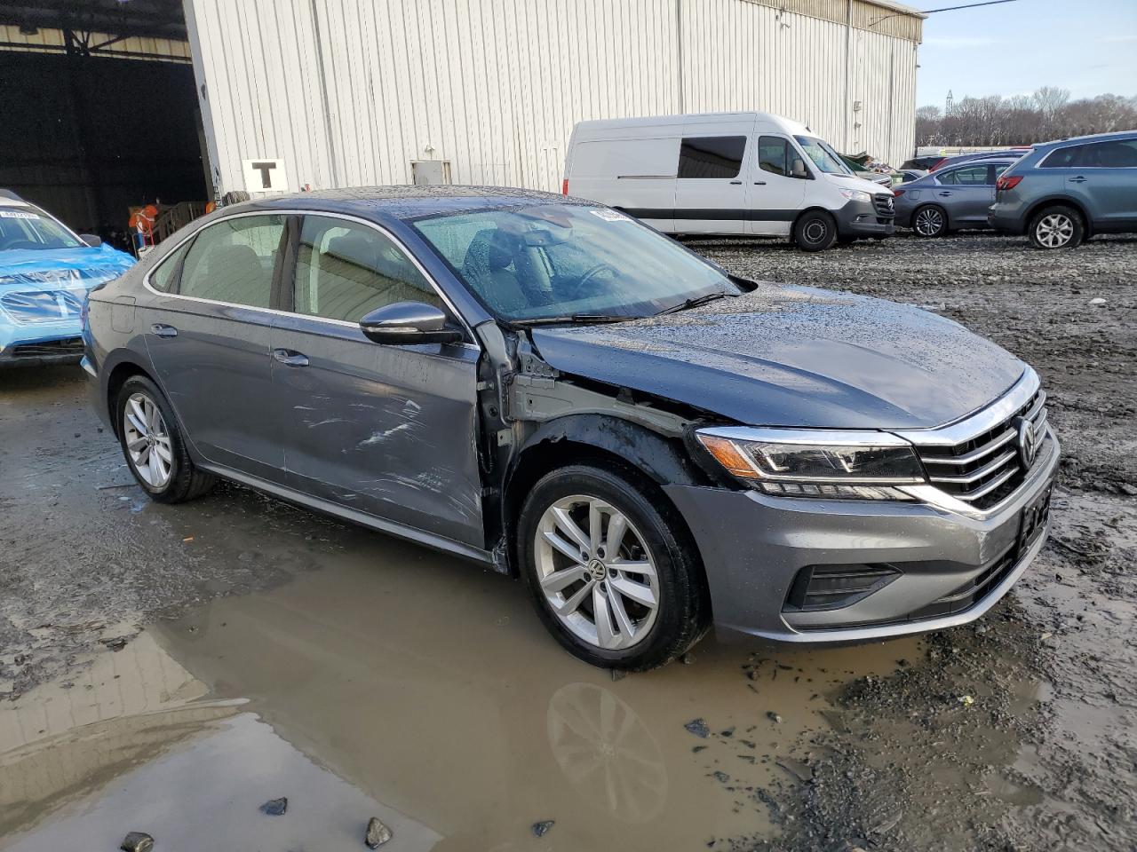 2020 Volkswagen Passat VIN 1VWSA7A3XLC022238 Copart auction photo, front end / side damage thumbnail 4