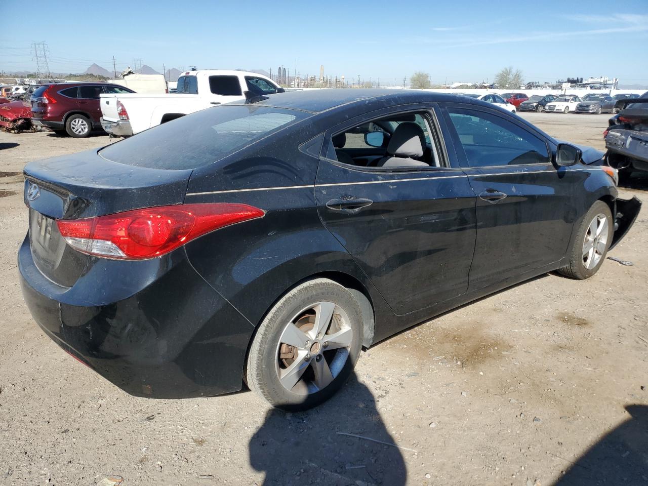 2013 Hyundai Elantra VIN 5NPDH4AE4DH325304 Copart auction photo, front end / vandalism damage thumbnail 3
