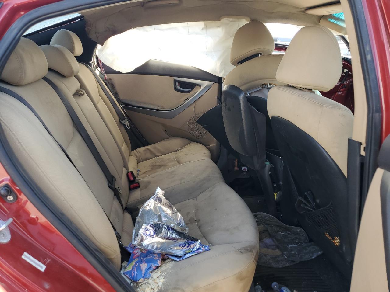 2013 Hyundai Elantra VIN KMHDH4AE7DU528849 Copart auction photo, all over damage thumbnail 10