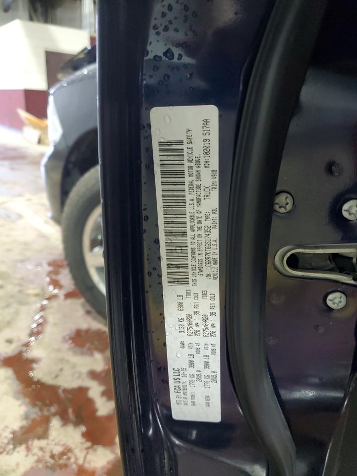 2016 RAM 1500 VIN 1C6RR7KT6GS174352 Copart auction photo, vandalism / front end damage thumbnail 14