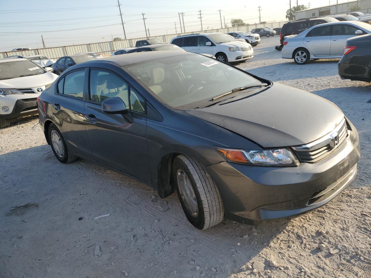 2012 Honda Civic VIN 2HGFB2F68CH554061 Copart auction photo, front end / side damage thumbnail 4