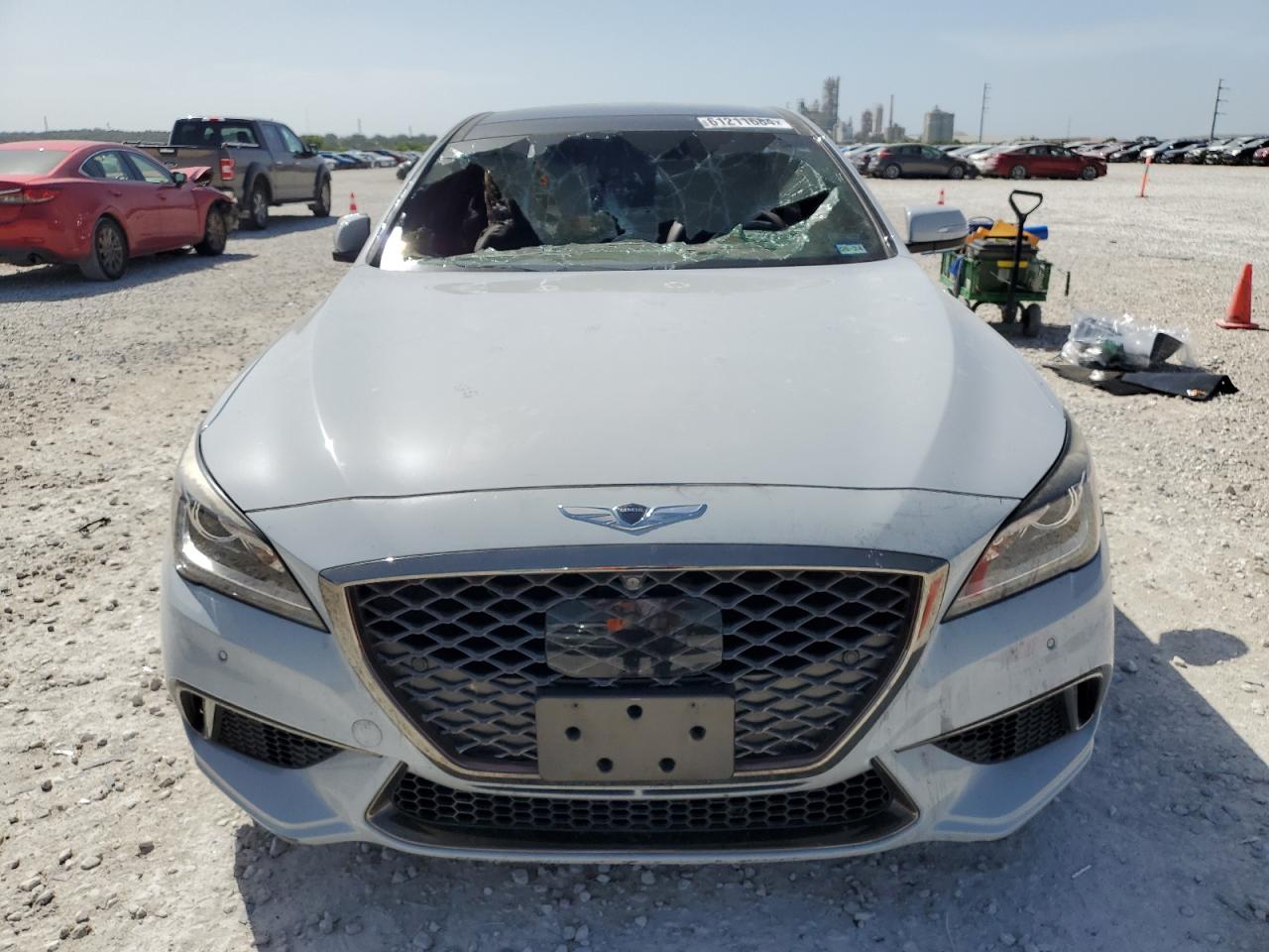 2019 Genesis G80 VIN KMTFN4JE0KU321529 Copart auction photo, burn damage thumbnail 5