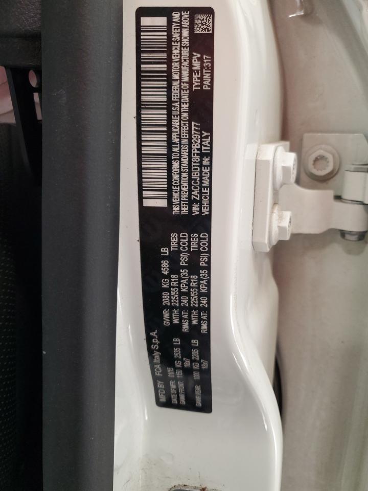 2015 Jeep Renegade VIN ZACCJBDT8FPB29777 Copart auction photo, all over damage thumbnail 13