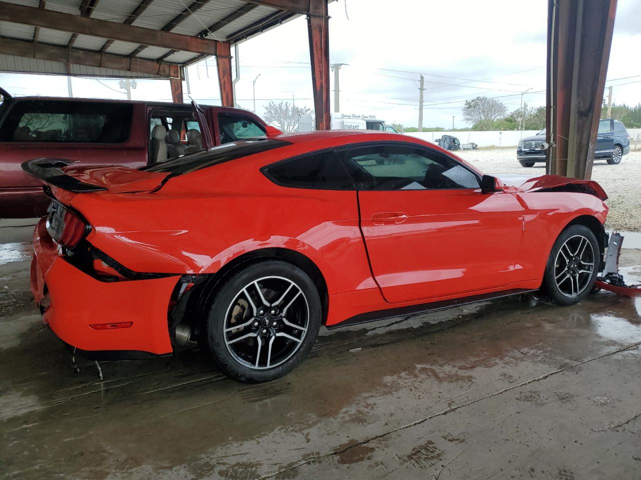 2021 Ford Mustang VIN 1FA6P8TH2M5106485 Copart auction photo, all over damage thumbnail 3