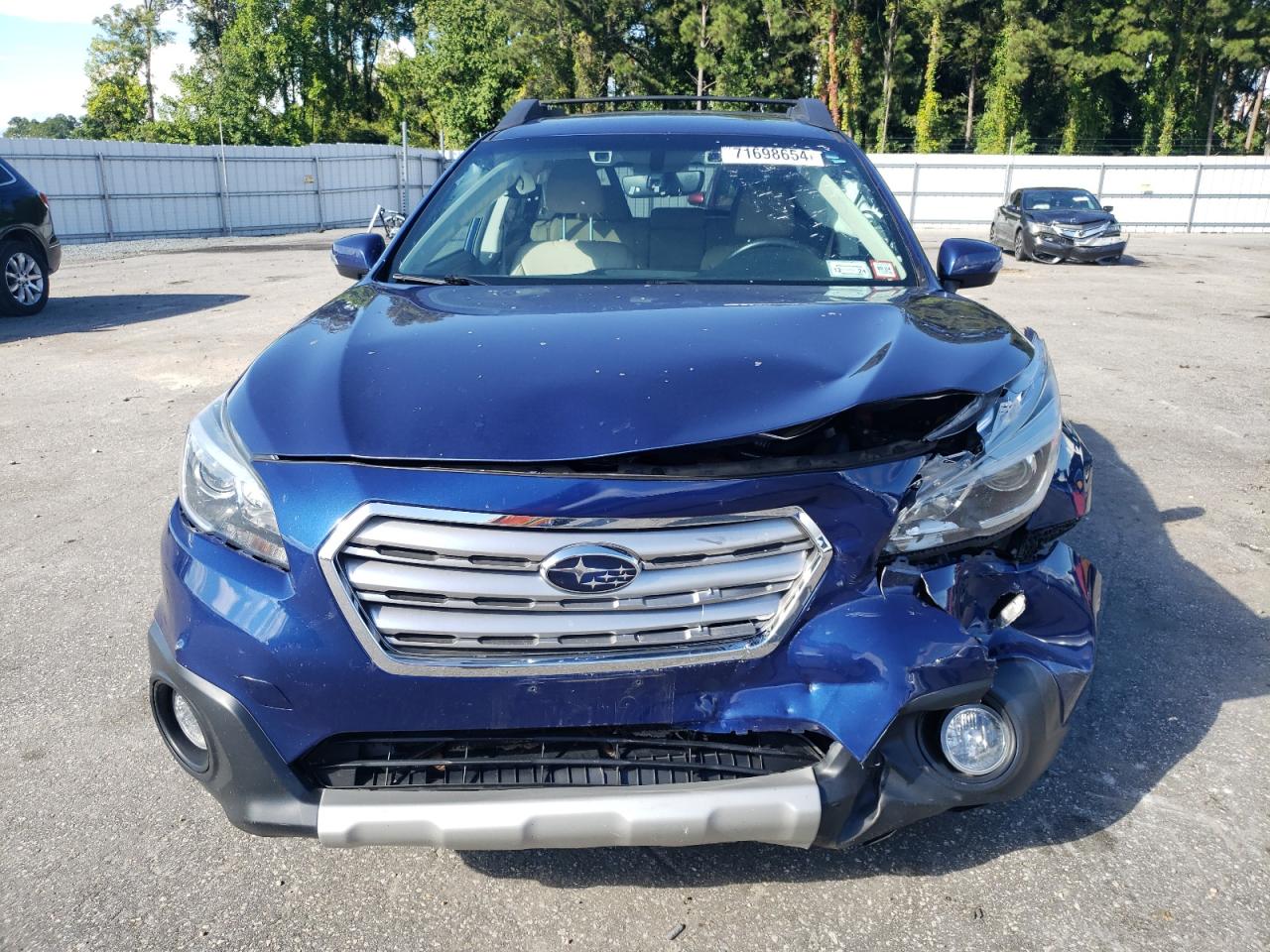 2017 Subaru Outback VIN 4S4BSANC3H3267747 Copart auction photo, front end damage thumbnail 5