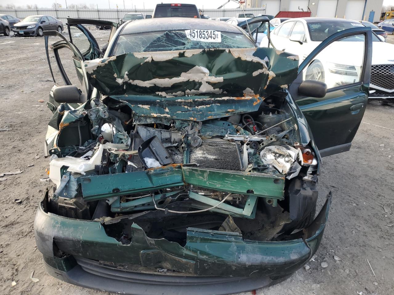 2000 Toyota Echo VIN JTDBT1233Y0074554 Copart auction photo, all over damage thumbnail 5