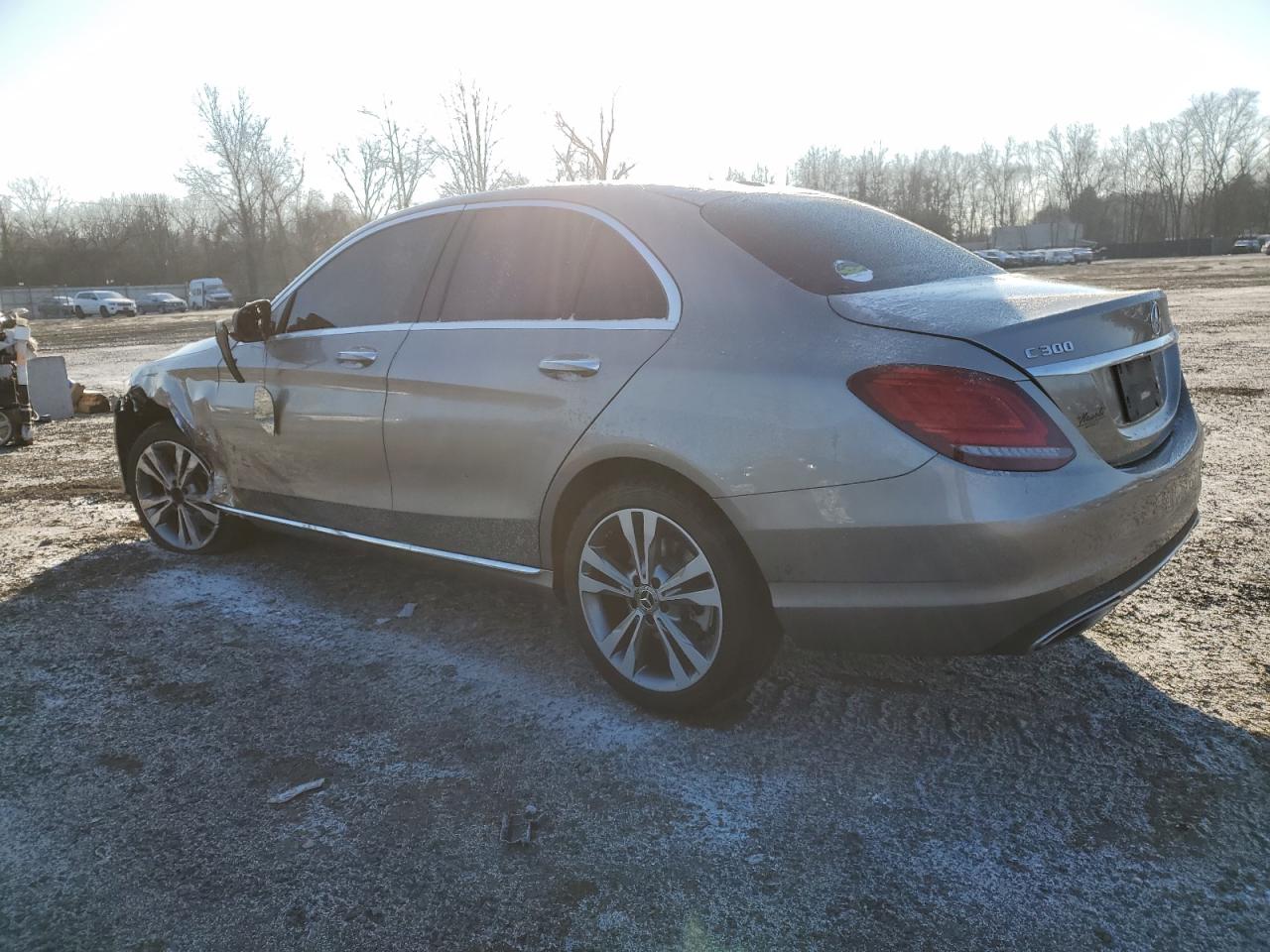 2019 Mercedes-Benz C-klasse VIN WDDWF8EB3KR512860 Copart auction photo, front end / side damage thumbnail 2