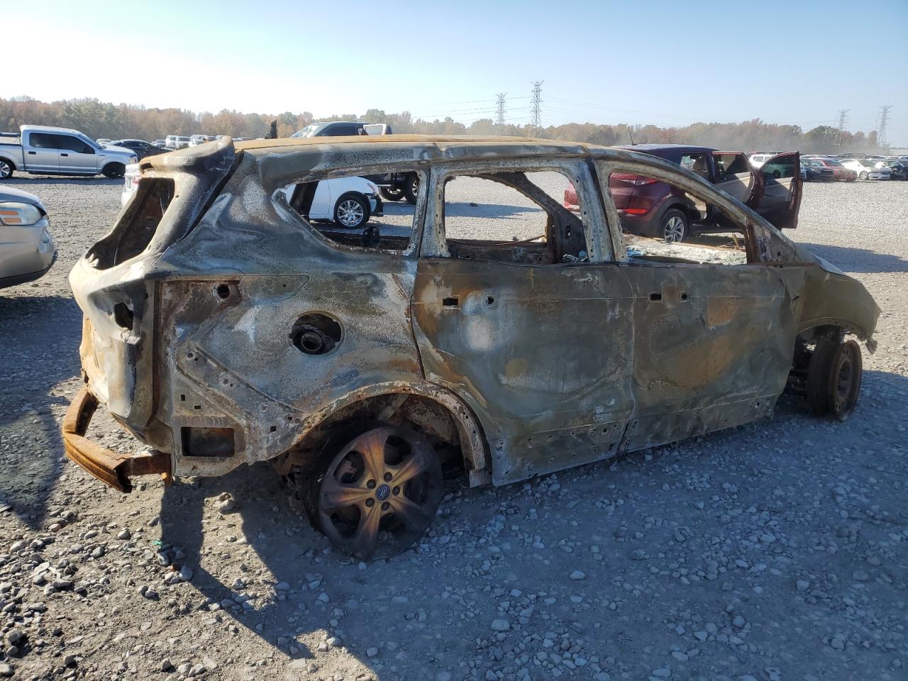 2014 Ford Escape VIN 1FMCU9GX2EUA56803 Copart auction photo, burn / replaced vin damage thumbnail 3