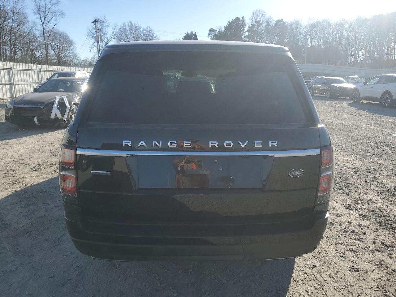 2019 Land Rover Range Rover VIN SALGS2RE9KA556896 Copart auction photo, front end / side damage thumbnail 6