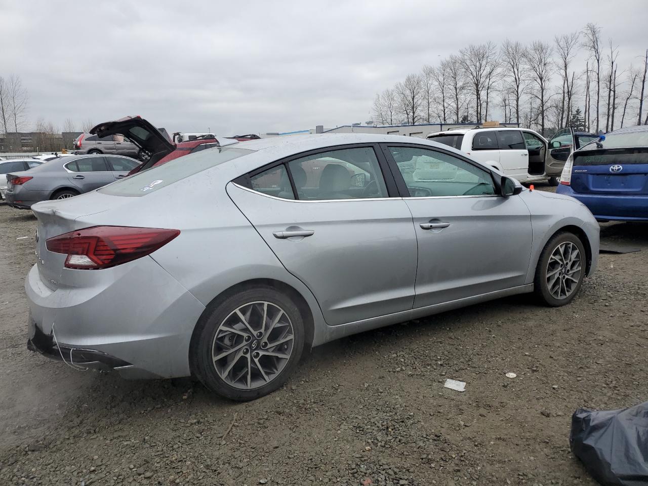 2020 Hyundai Elantra VIN KMHD84LF9LU982573 Copart auction photo, rear end damage thumbnail 3