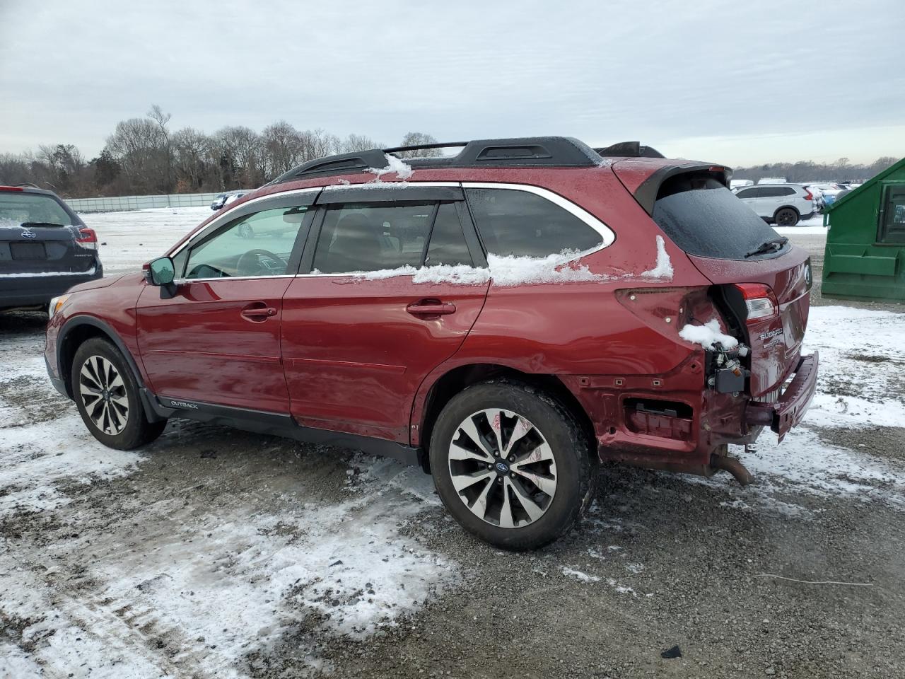 2017 Subaru Outback VIN 4S4BSAKC0H3280394 Copart auction photo, rear end / side damage thumbnail 2