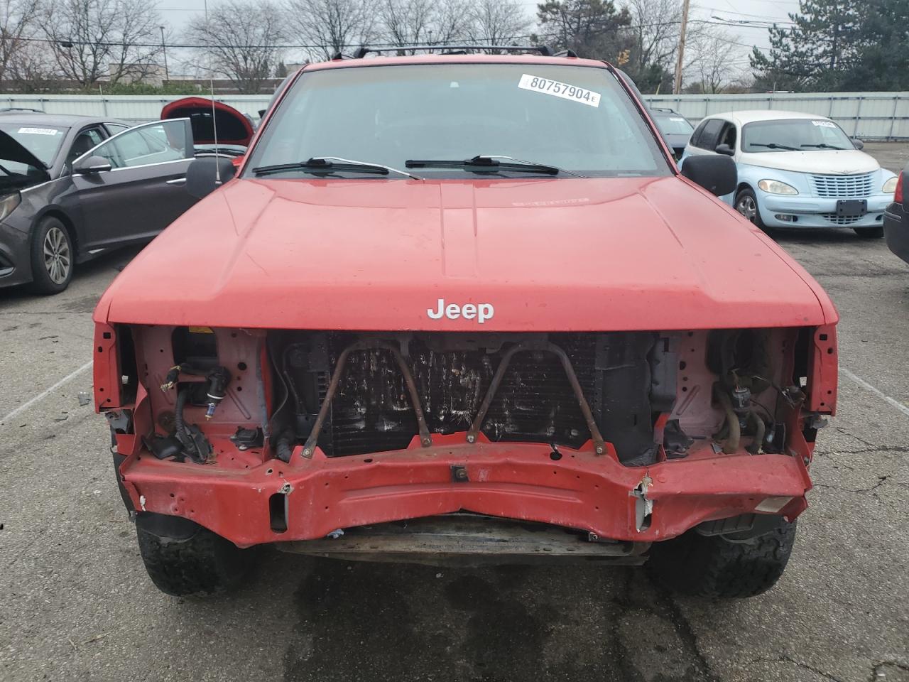 1996 Jeep Grand Cherokee VIN 1J4GZ58S7TC292217 Copart auction photo, front end damage thumbnail 5