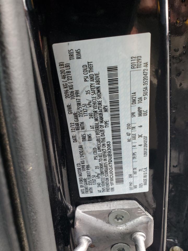 2013 Ford Escape VIN 1FMCU0GX7DUB93083 Copart auction photo, front end damage thumbnail 13