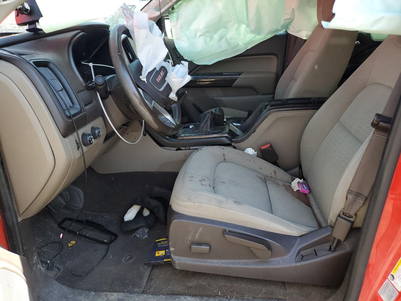 2015 GMC Canyon VIN 1GTG6BE38F1216435 Copart auction photo, front end damage thumbnail 7
