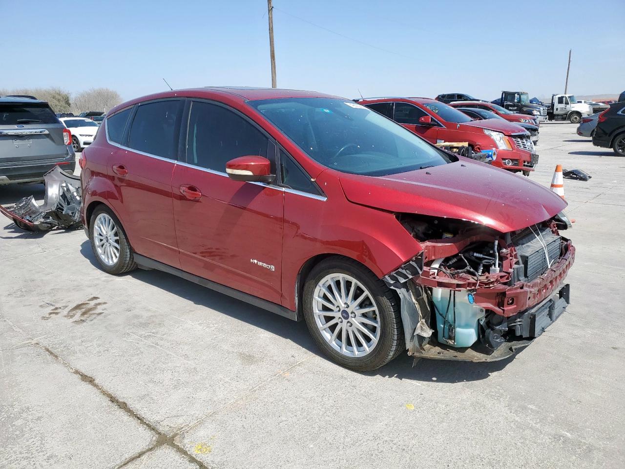 2014 Ford C-MAX VIN 1FADP5BU6EL506020 Copart auction photo, front end damage thumbnail 4
