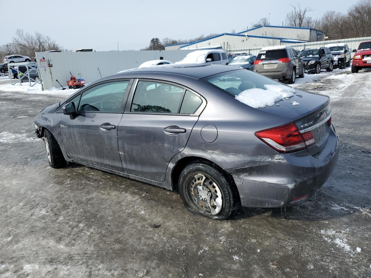 2014 Honda Civic VIN 2HGFB2F55EH541942 Copart auction photo, front end / all over damage thumbnail 2