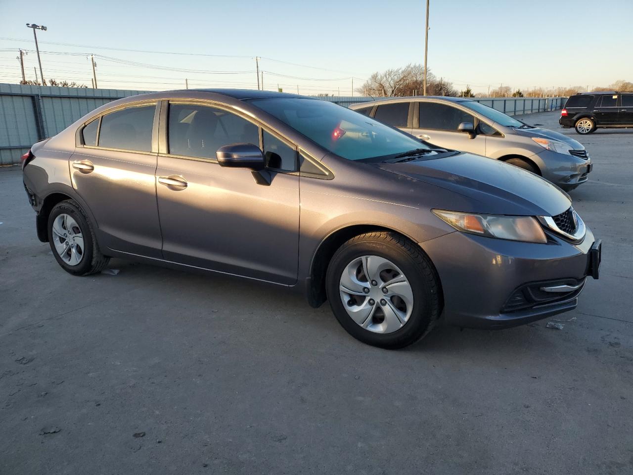 2014 Honda Civic VIN 19XFB2F50EE041570 Copart auction photo, rear end / hail damage thumbnail 4