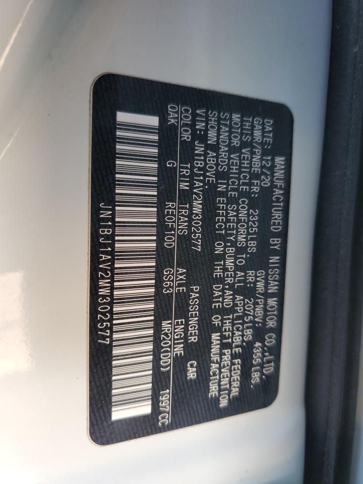 2021 Nissan Rogue VIN JN1BJ1AV2MW302577 Copart auction photo, hail damage thumbnail 13