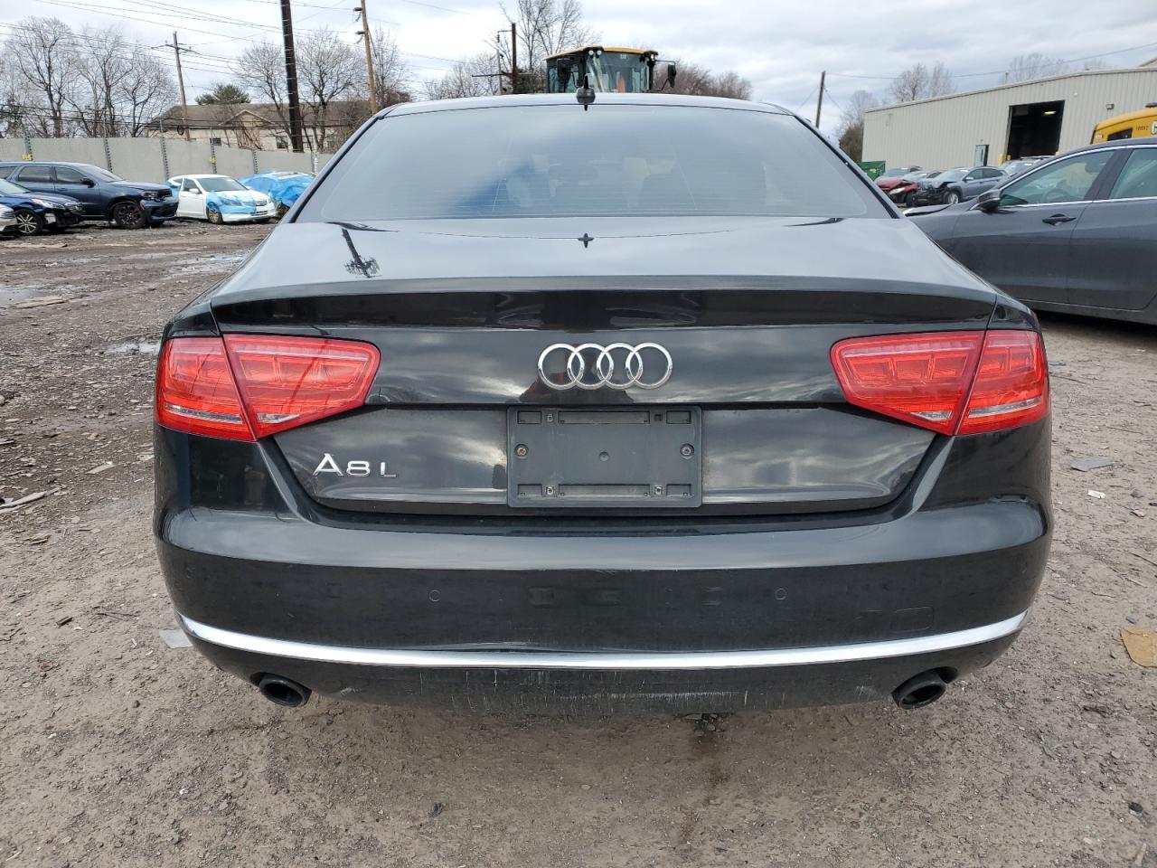 2014 Audi A8 VIN WAURGAFD1EN003340 Copart auction photo, side / rear end damage thumbnail 6