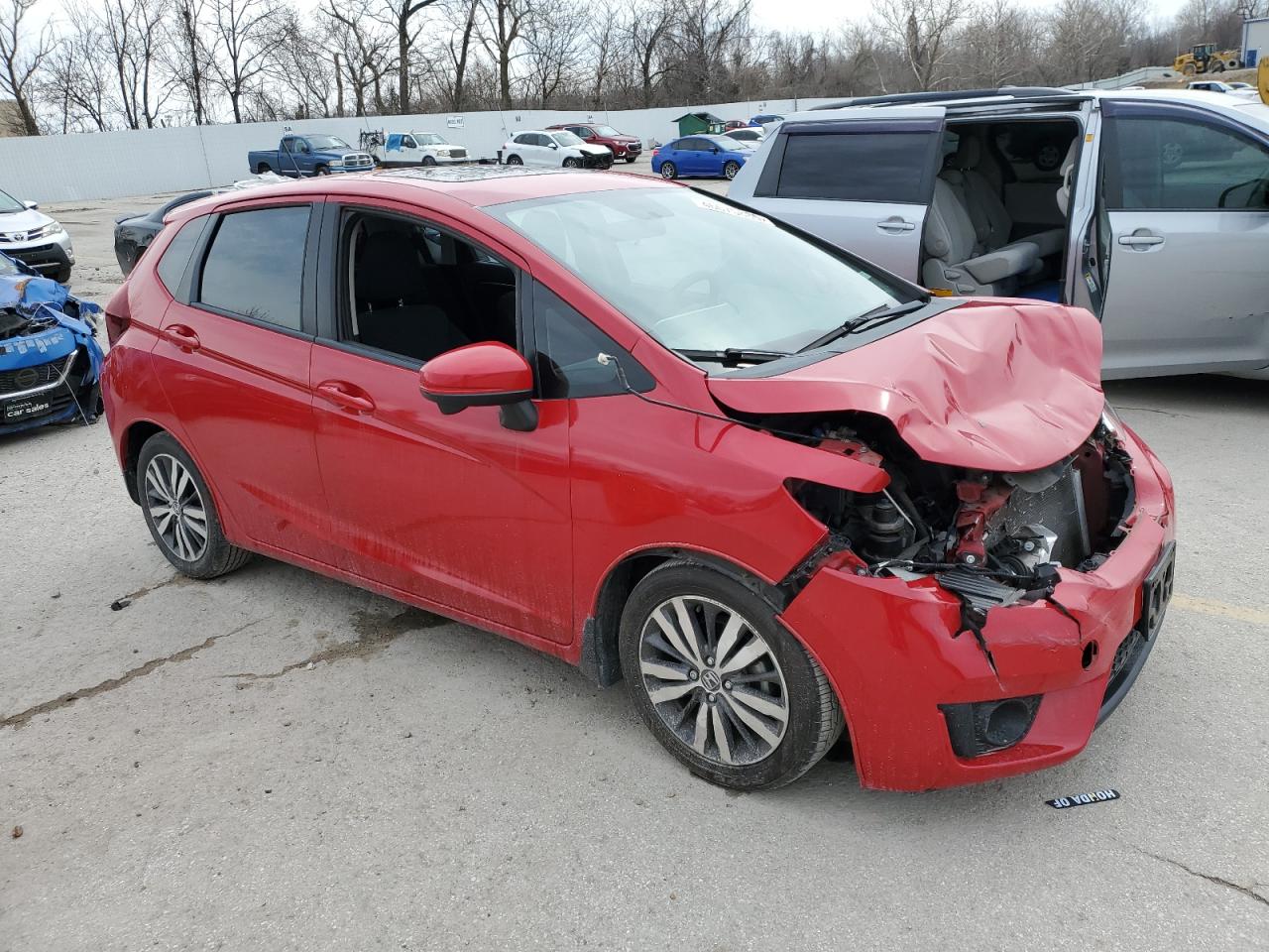 2015 Honda Fit VIN 3HGGK5H89FM730836 Copart auction photo, front end damage thumbnail 4