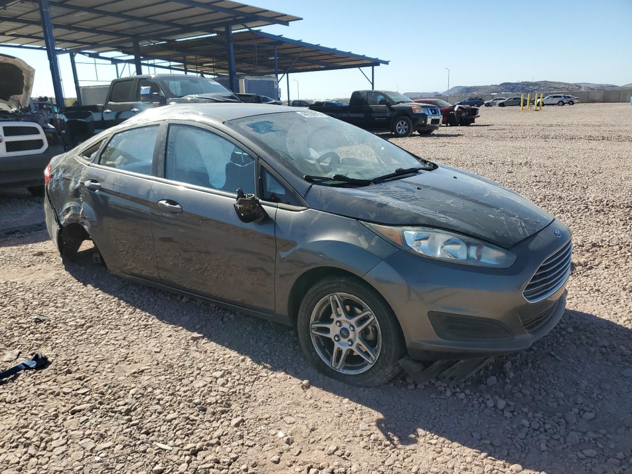 2017 Ford Fiesta VIN 3FADP4BJ3HM110615 Copart auction photo, all over damage thumbnail 4