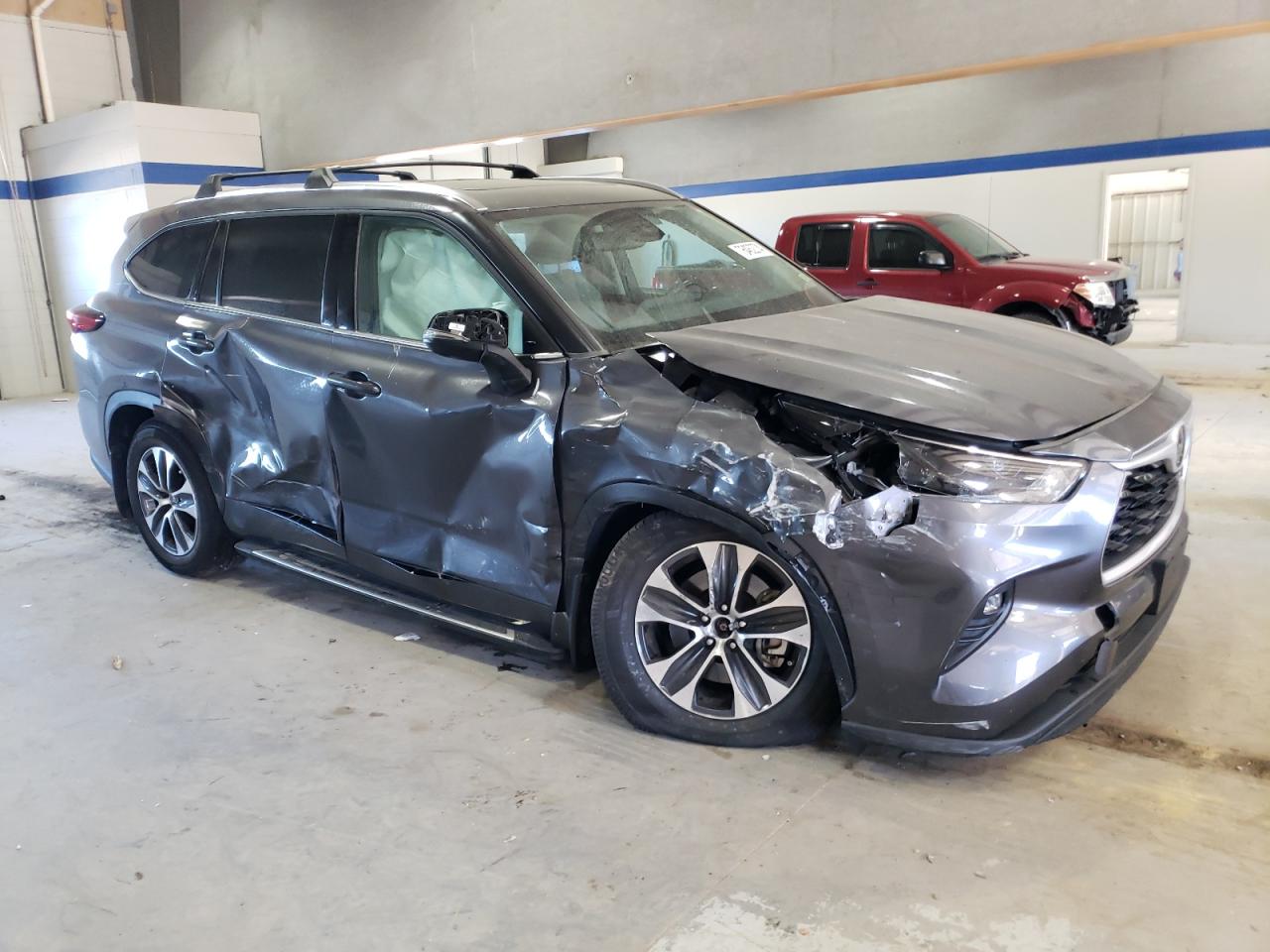 2021 Toyota Highlander VIN 5TDHZRBH0MS533095 Copart auction photo, side / undercarriage damage thumbnail 3