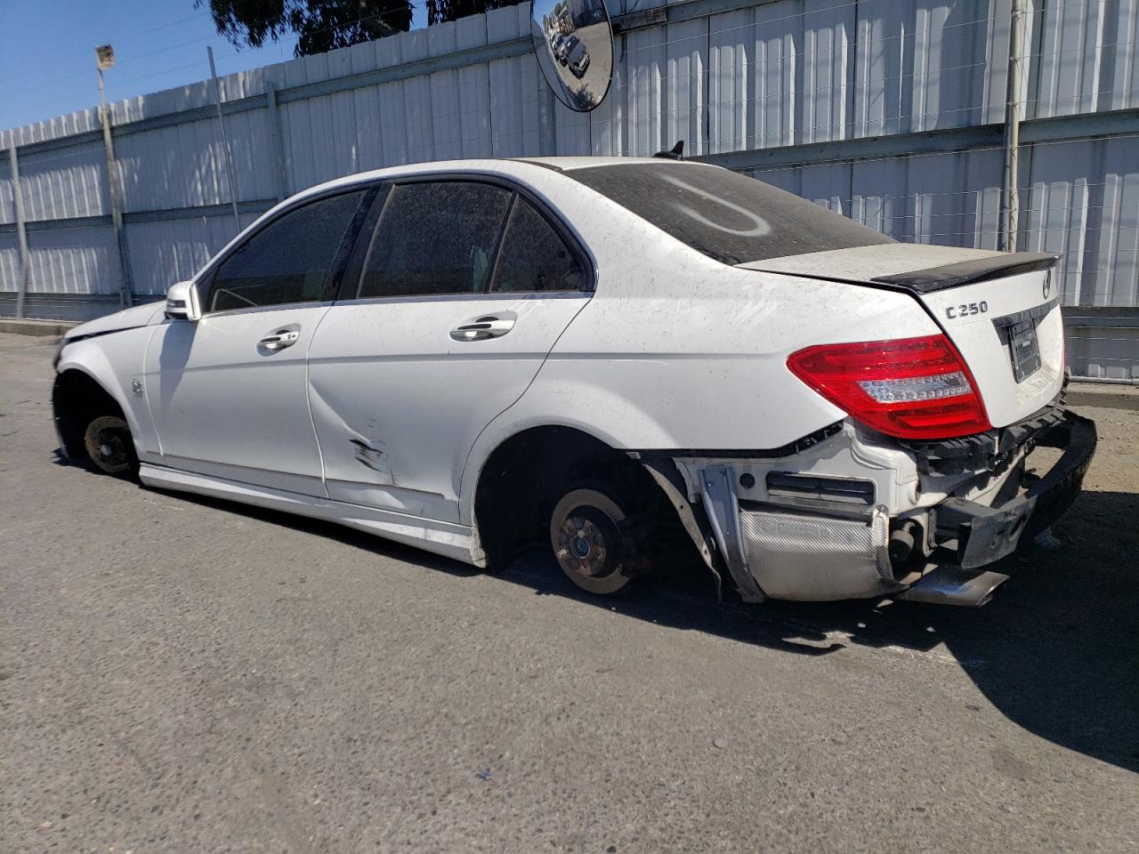 2014 Mercedes-Benz C-klasse VIN WDDGF4HB5EA961663 Copart auction photo, vandalism / stripped damage thumbnail 2